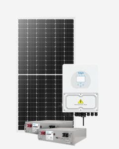 Kit Energia Solar 3,89kWp 555W 3kHYB 220V Metálico Elgin (c/ 2 Baterias de Lítio)